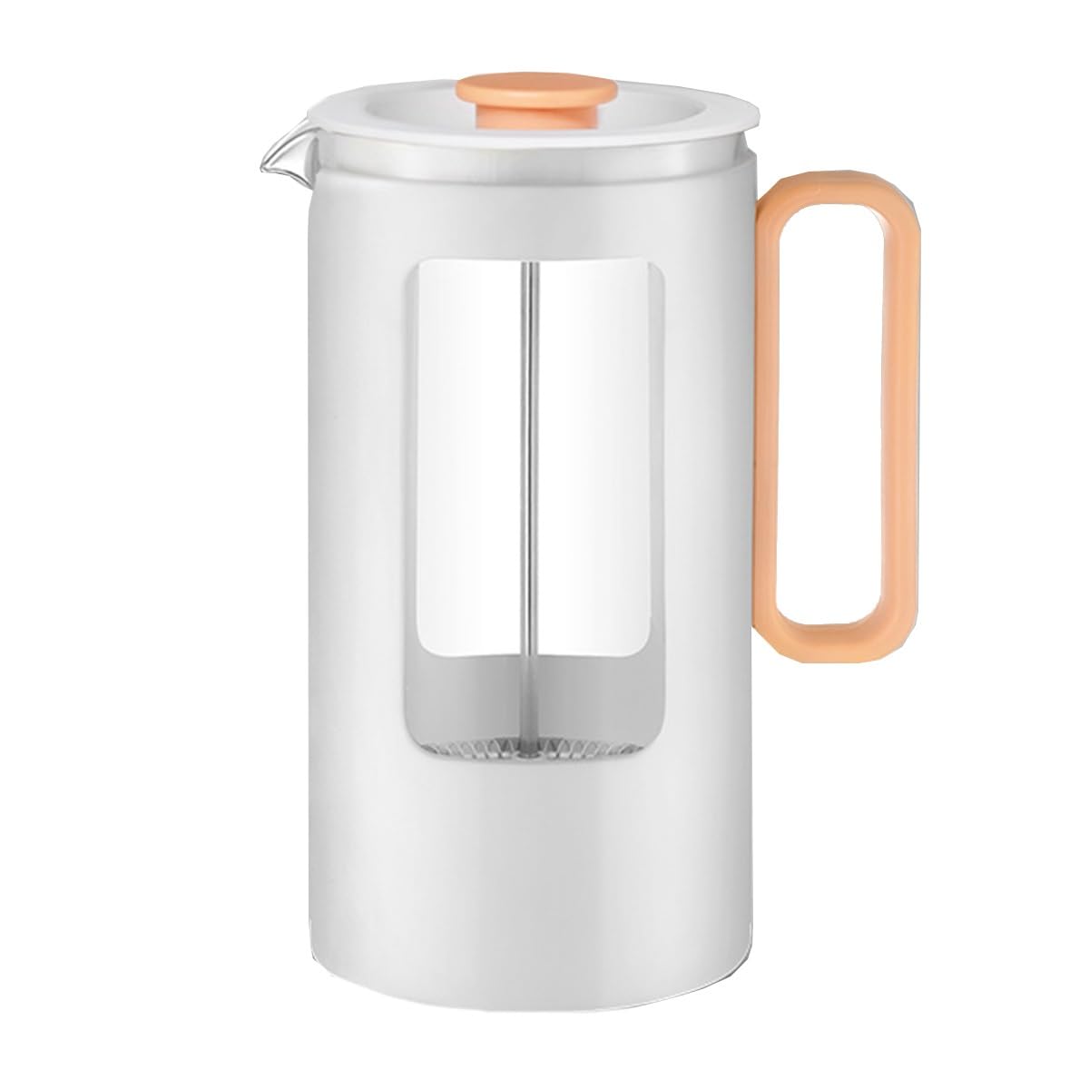French Press Coffee Maker with Plastic Handle, Double Wall Insulation & Stainless Steel Filter G557