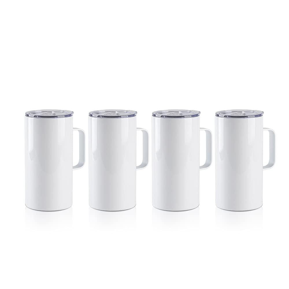 4 Pack 20 OZ Sublimation Tumblers with Printable Handle L310974