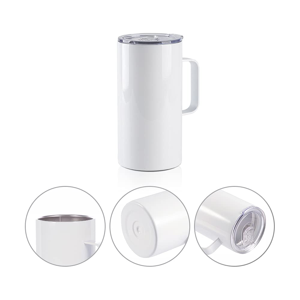 4 Pack 20 OZ Sublimation Tumblers with Printable Handle L310974