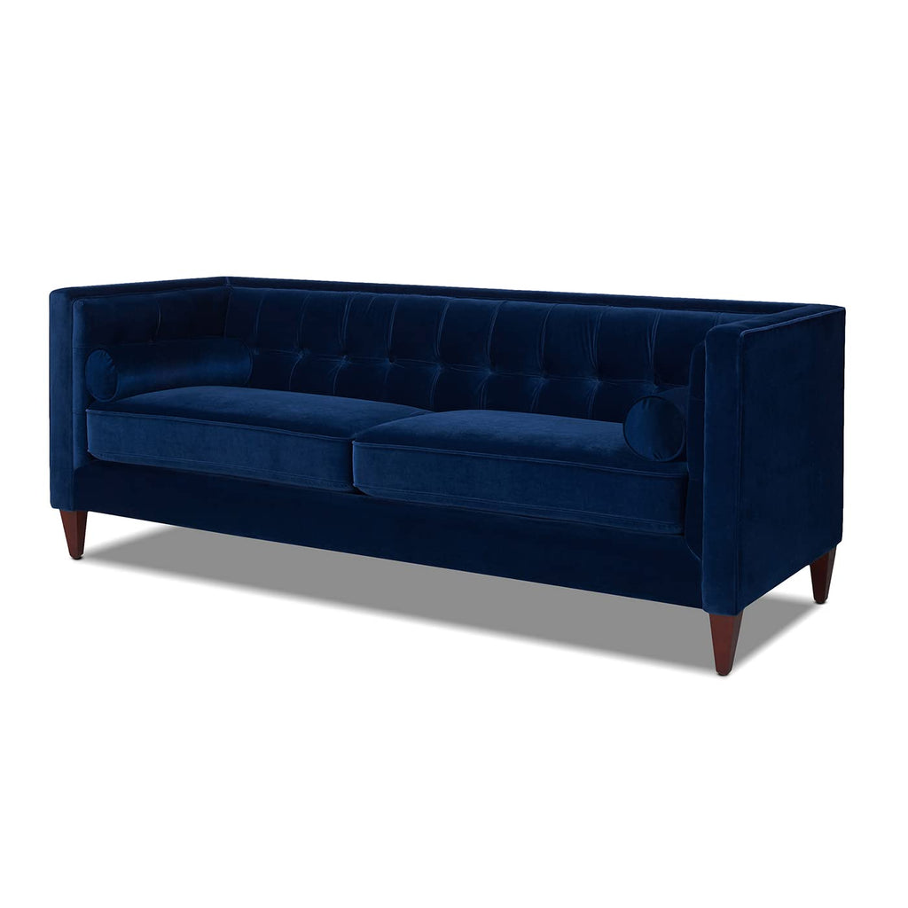 84" Navy Blue Velvet Tufted Sofa M32374