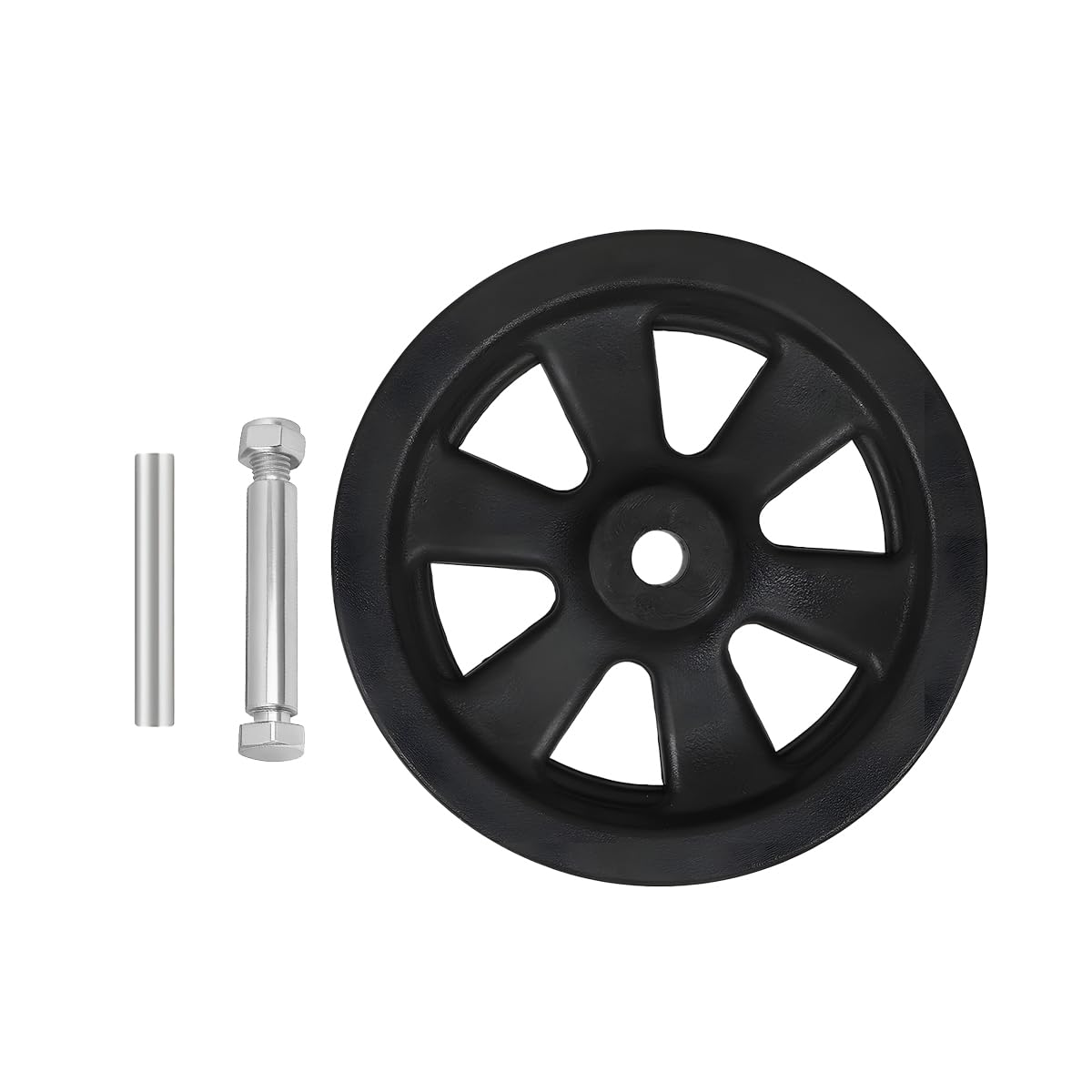 8 Inch Nylon Trailer Jack Caster Wheel with Bolt and Nut T766485
