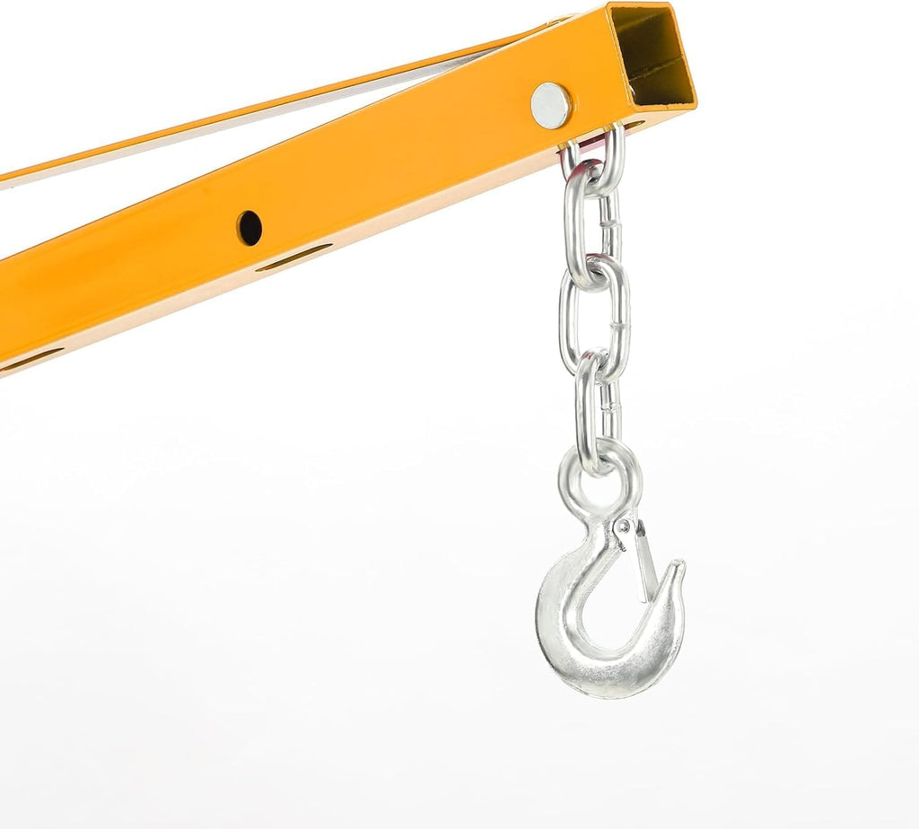Hydraulic Receiver Hitch Crane 1000LBS Capacity 360° Swivel 3 Adjustable Settings Y851
