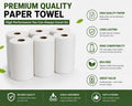White Paper Towels 6 Rolls H488