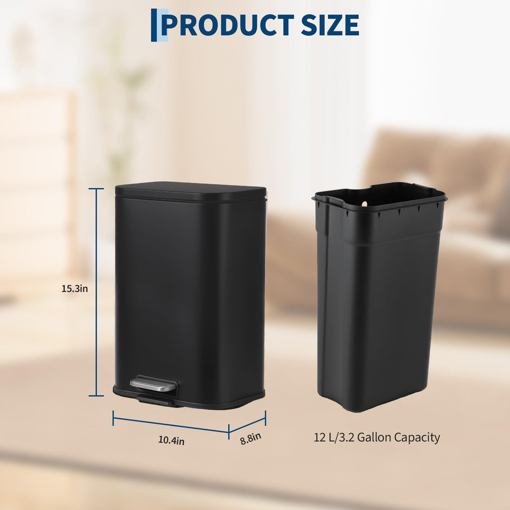 Step Trash Can 3.2 gal Soft-Close B9800