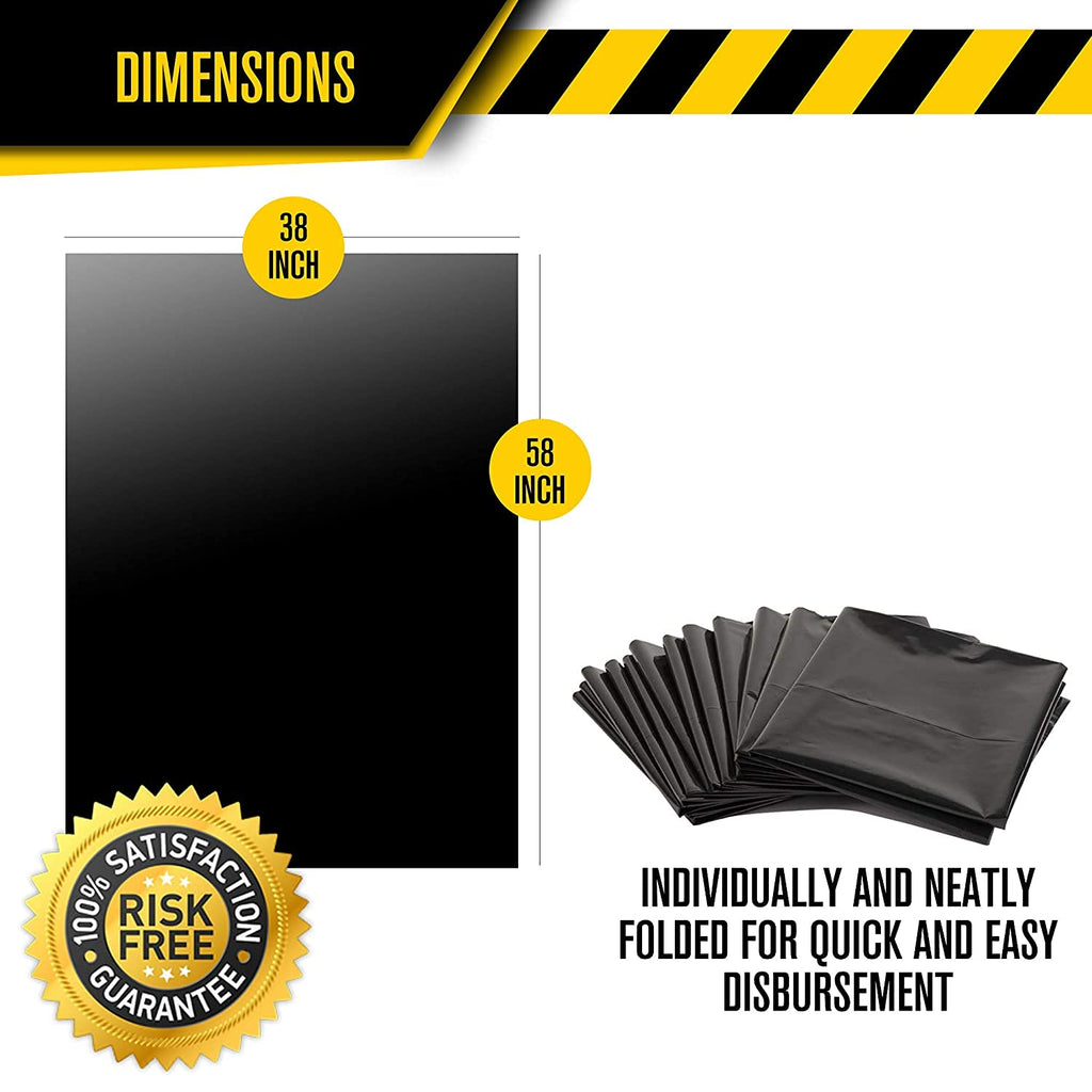 55-60 Gallon Heavy Duty Black Drum Liners 50 Bags 2 Mil T5523