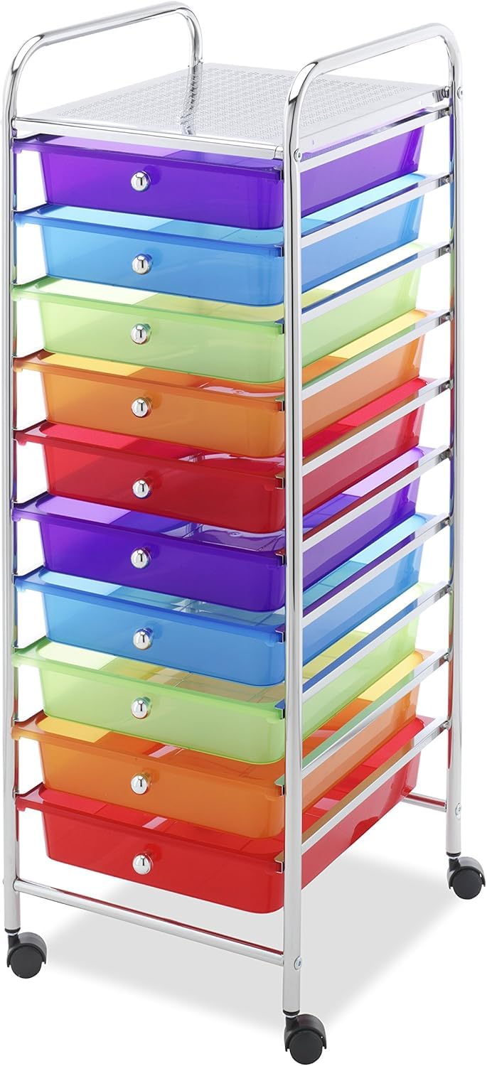 10 Drawer Rolling Craft Storage Cart B108