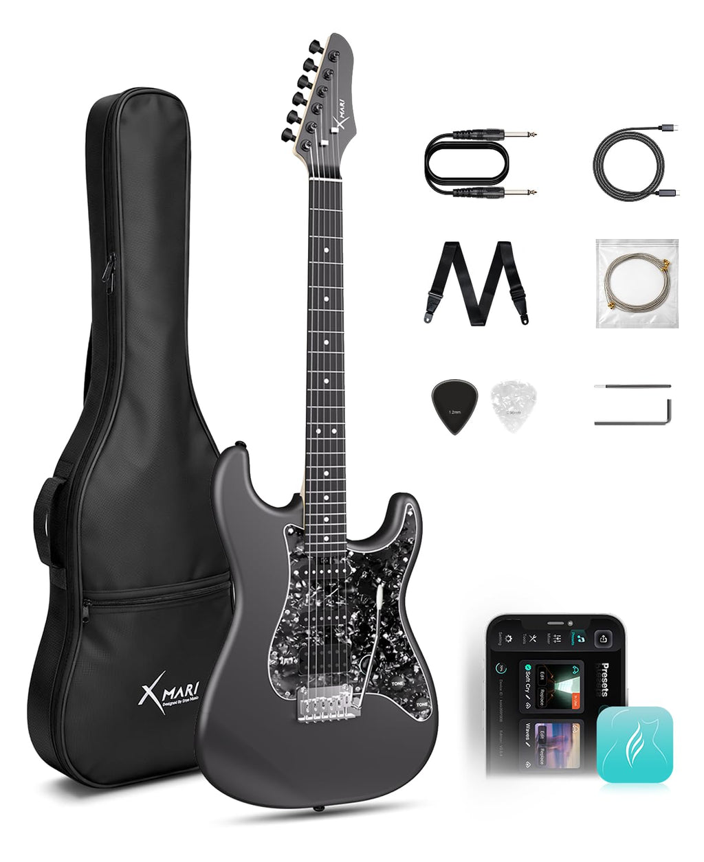 39" Smart Electric Guitar with Built-in 4 Effects I813213