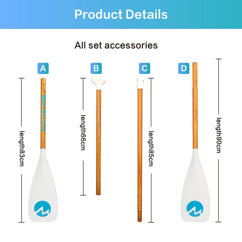 Adjustable 4-Piece Floating Aluminum SUP Paddle Q62023