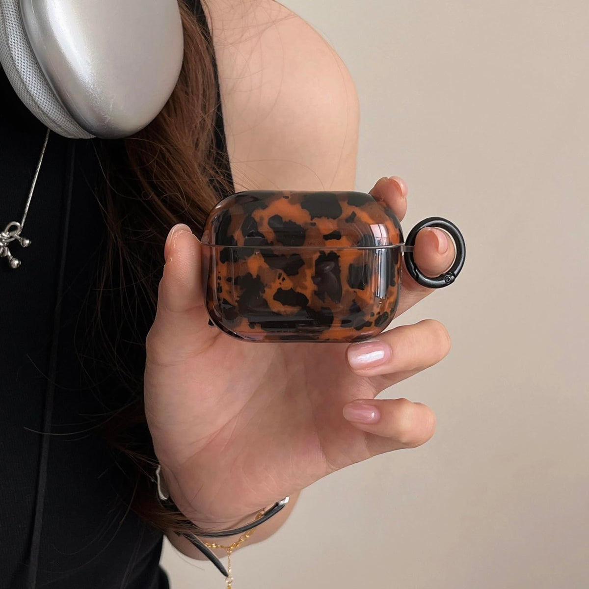 Leopard Cheetah Print AirPods 3rd Generation Case with Keychain I358