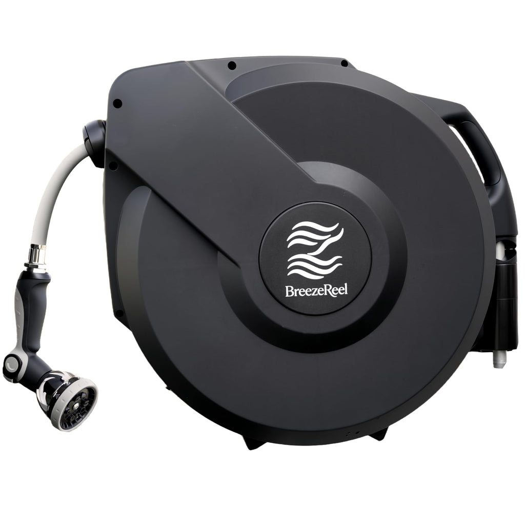 Retractable Garden Hose Reel, 5/8 in x 100ft, Auto Rewind E925