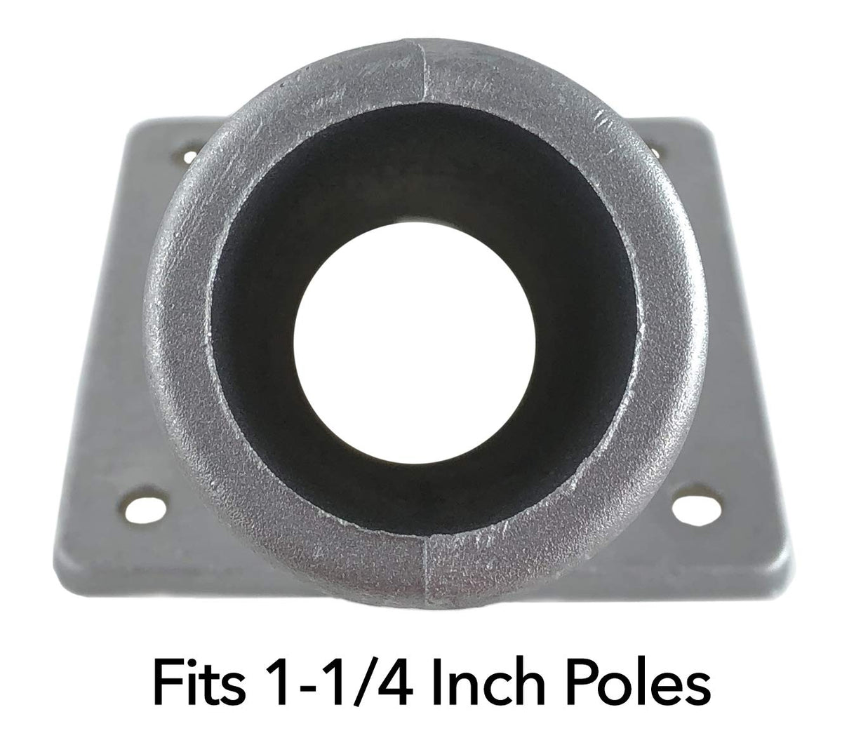 Aluminum Flag Pole Bracket Fits 1.25'' Poles Gray J856