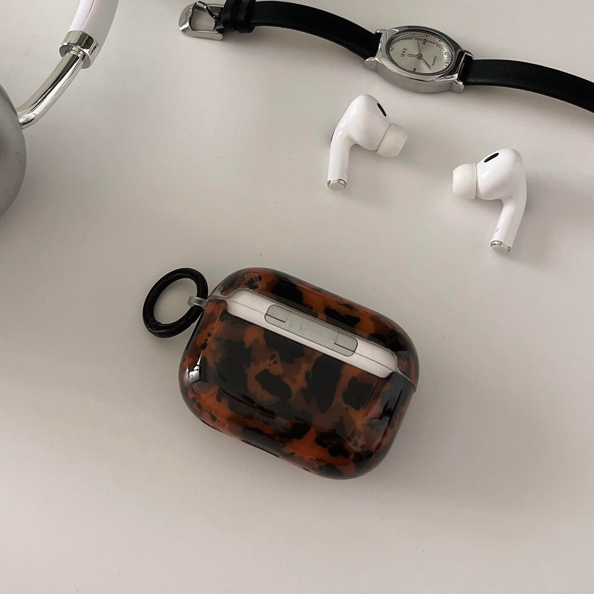 Leopard Cheetah Print AirPods 3rd Generation Case with Keychain I358
