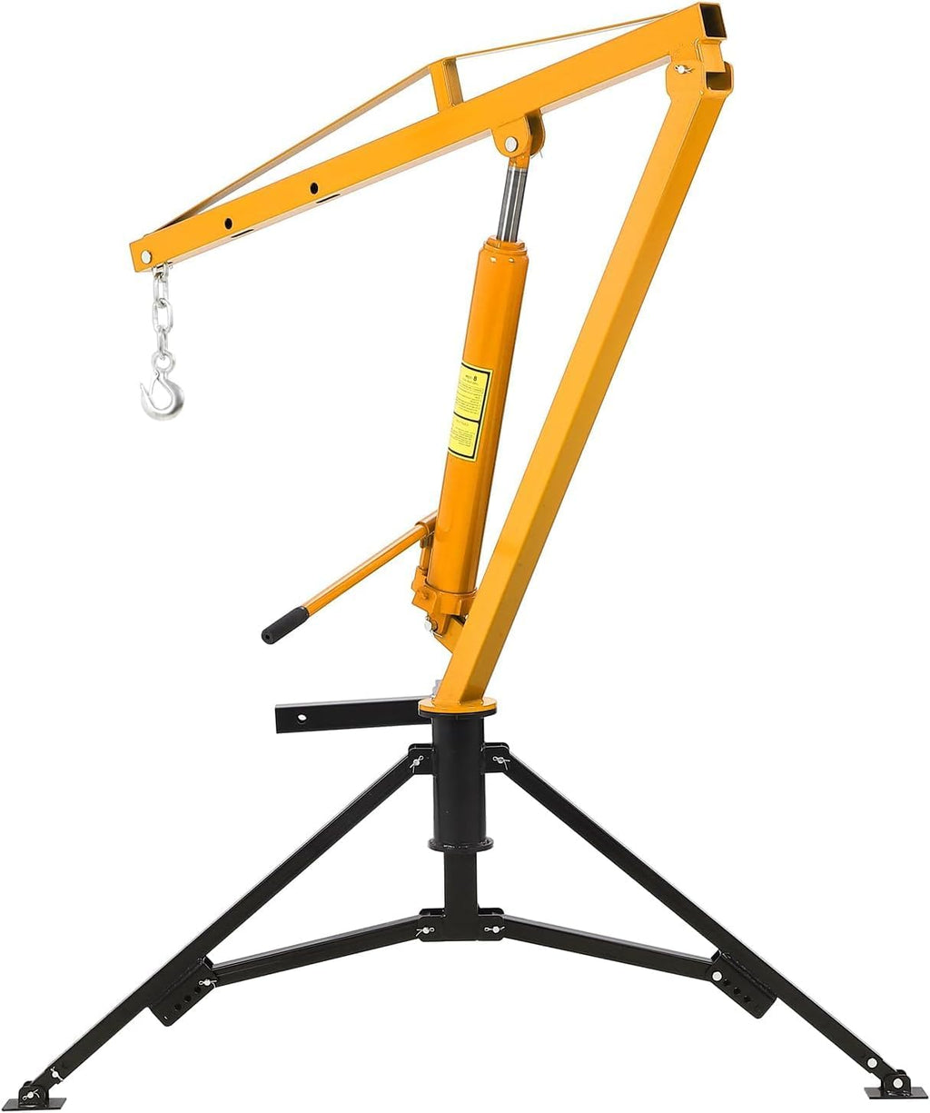 Hydraulic Receiver Hitch Crane 1000LBS Capacity 360° Swivel 3 Adjustable Settings Y851