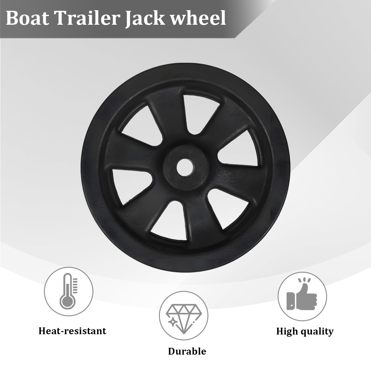 8 Inch Nylon Trailer Jack Caster Wheel with Bolt and Nut T766485