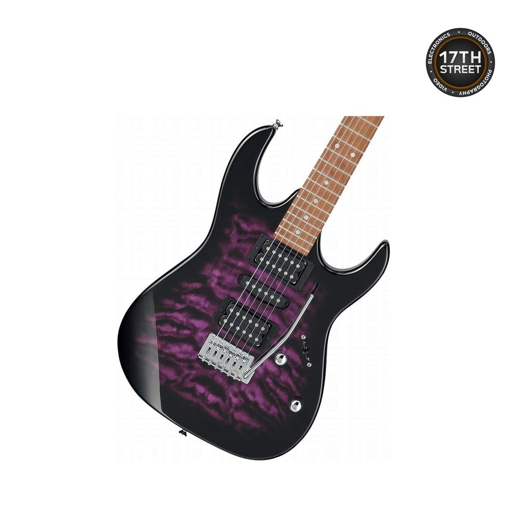 Transparent Violet Sunburst 6-String Solid-Body Electric Guitar U108