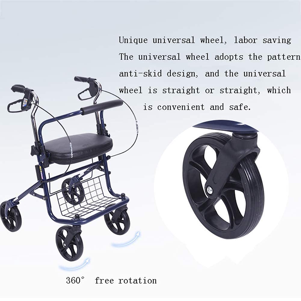 Folding 4 Wheel Rollator Walker with Seat Bag X623957