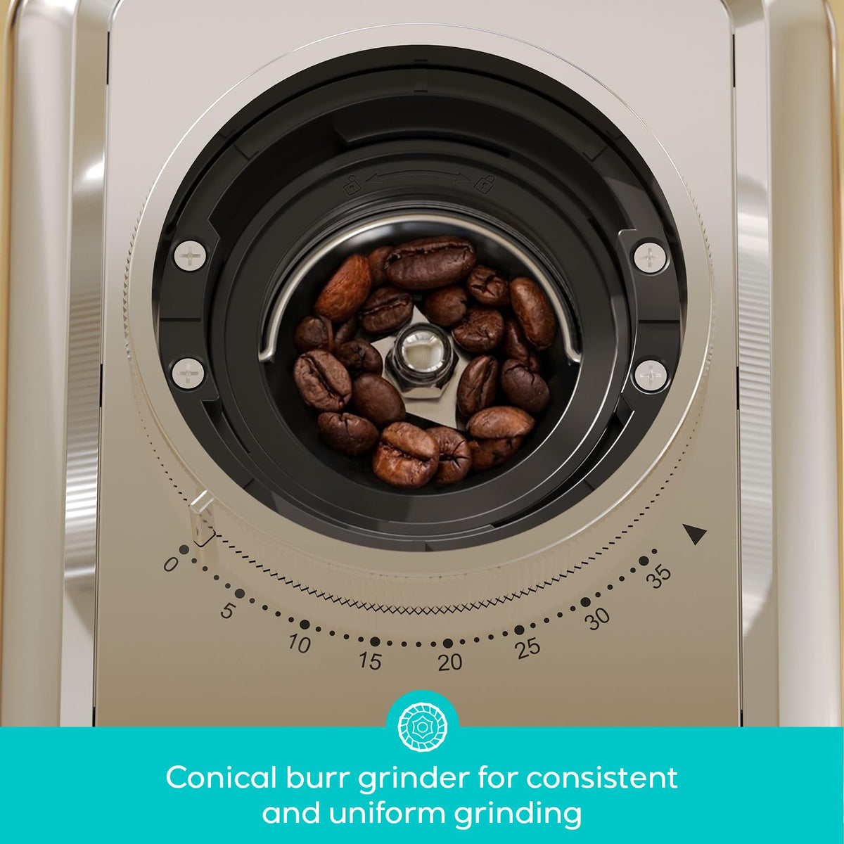 Conical Burr Coffee Grinder with 35 Grind Settings G8385