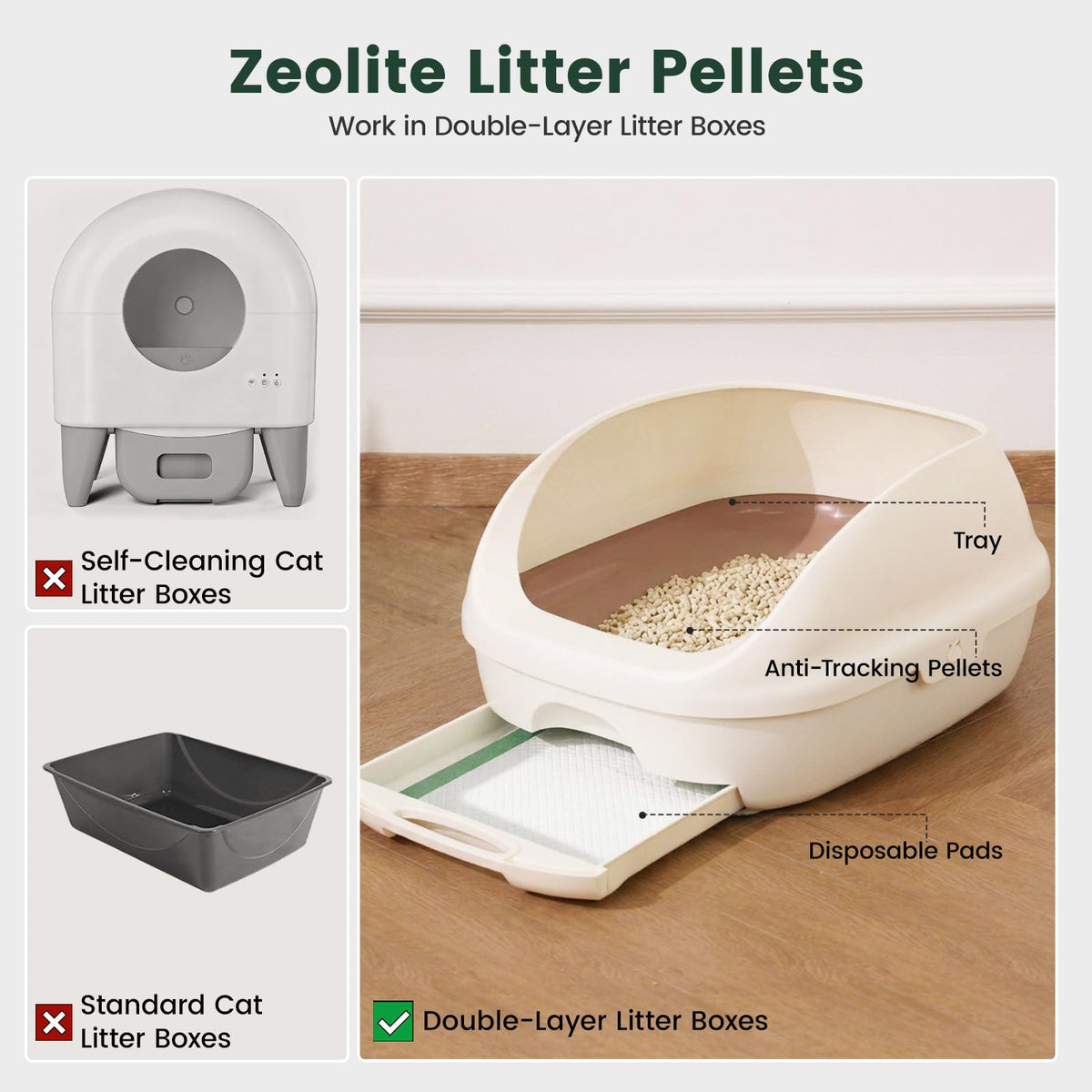 Zeolite Cat Litter Pellets 12 Lbs U906205