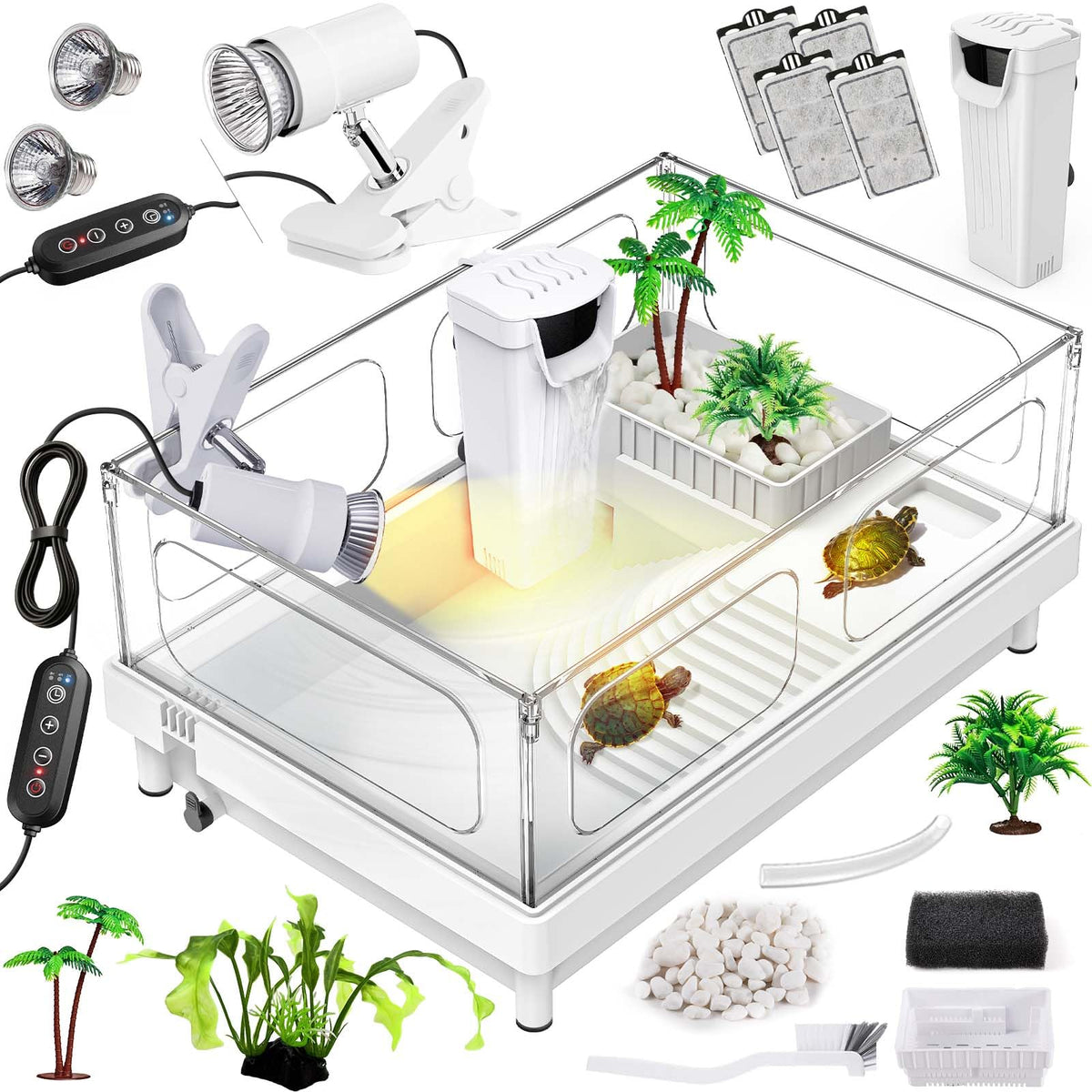 Small Acrylic Turtle Tank Kit with Light Filter O91248