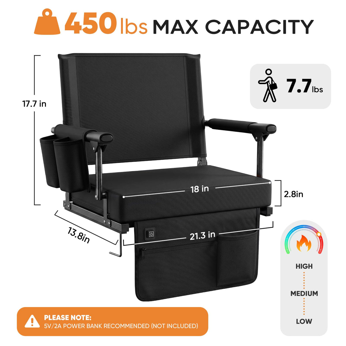 Stadium Seats with Back Support & Armrests G5754