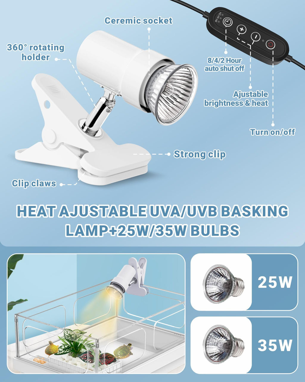 Small Turtle Tank Kit with Adjustable Lamp and Filter K69525
