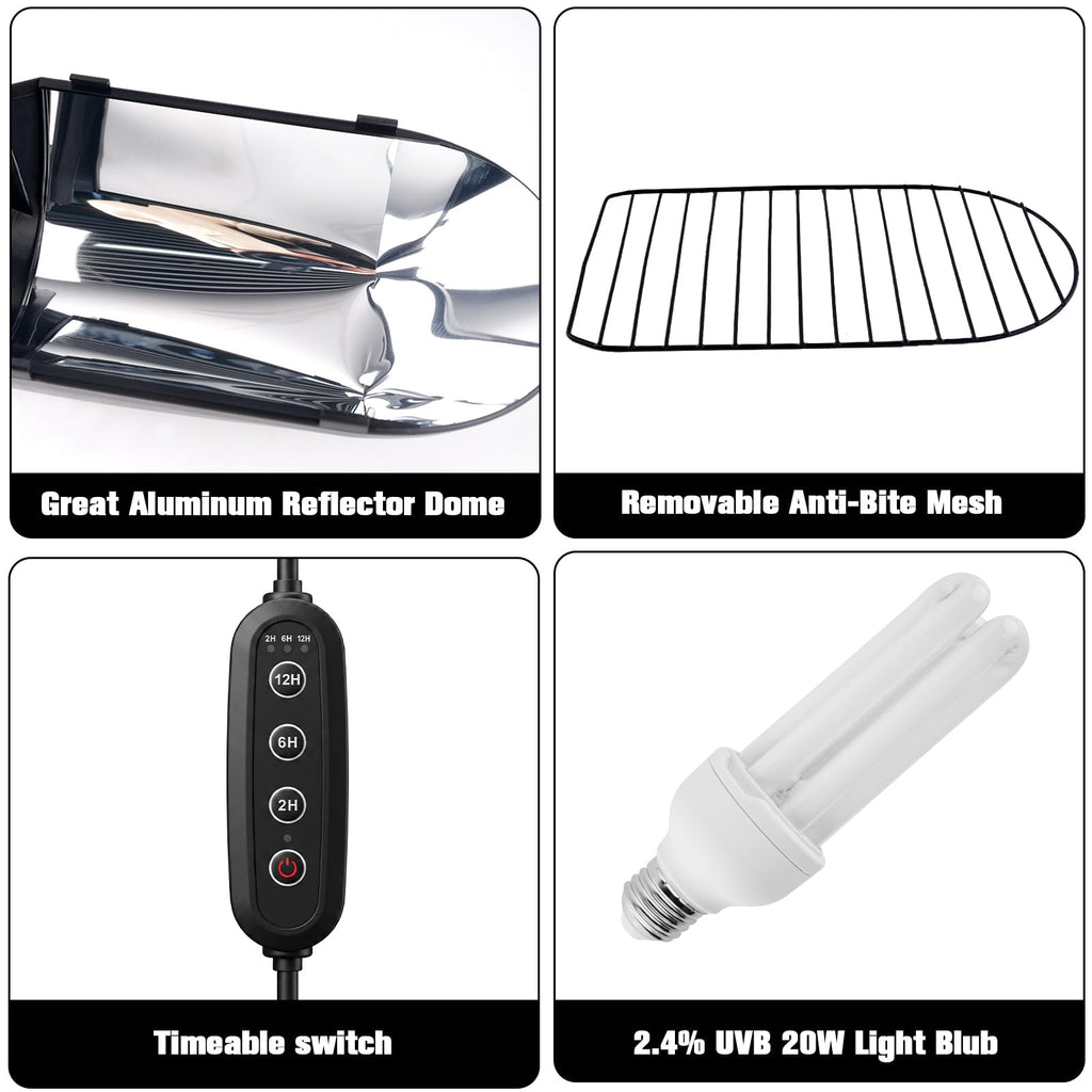 Bird Cage Light Fixture Combo Kit with Adjustable Timer Q277