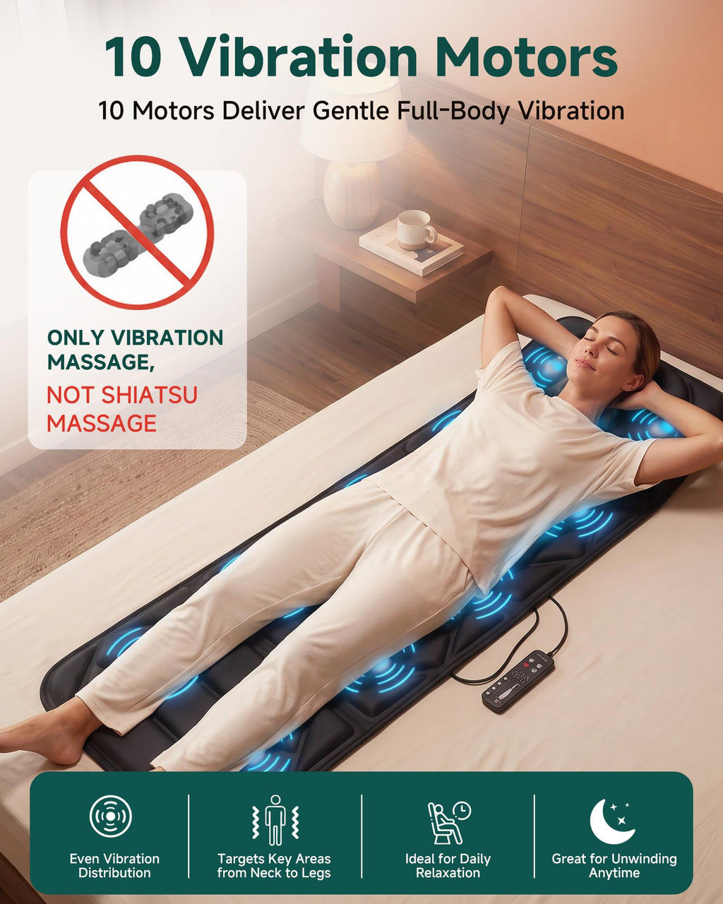 Full Body Massage Mat with Heat E6127