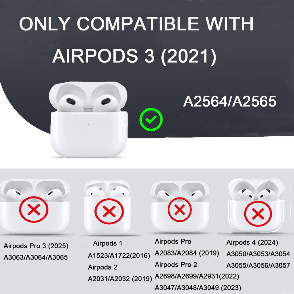Leopard Cheetah Print AirPods 3rd Generation Case with Keychain I358