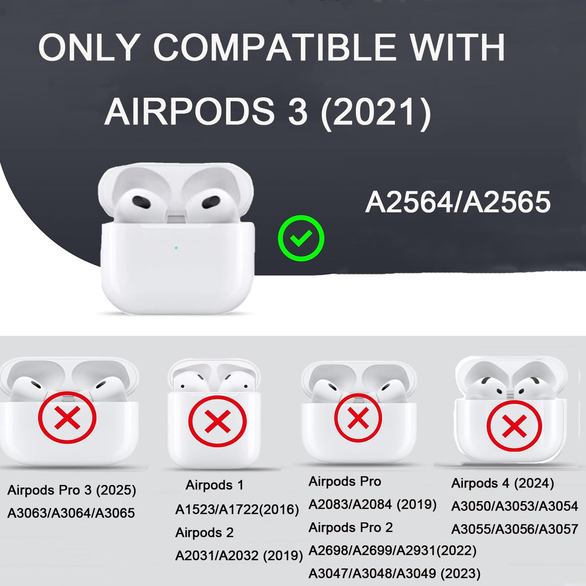 Leopard Cheetah Print AirPods 3rd Generation Case with Keychain I358