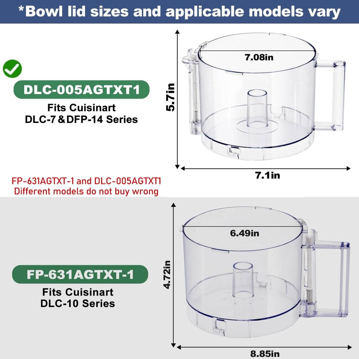 14-Cup Food Processor Work Bowl Replacement with Handle J69249
