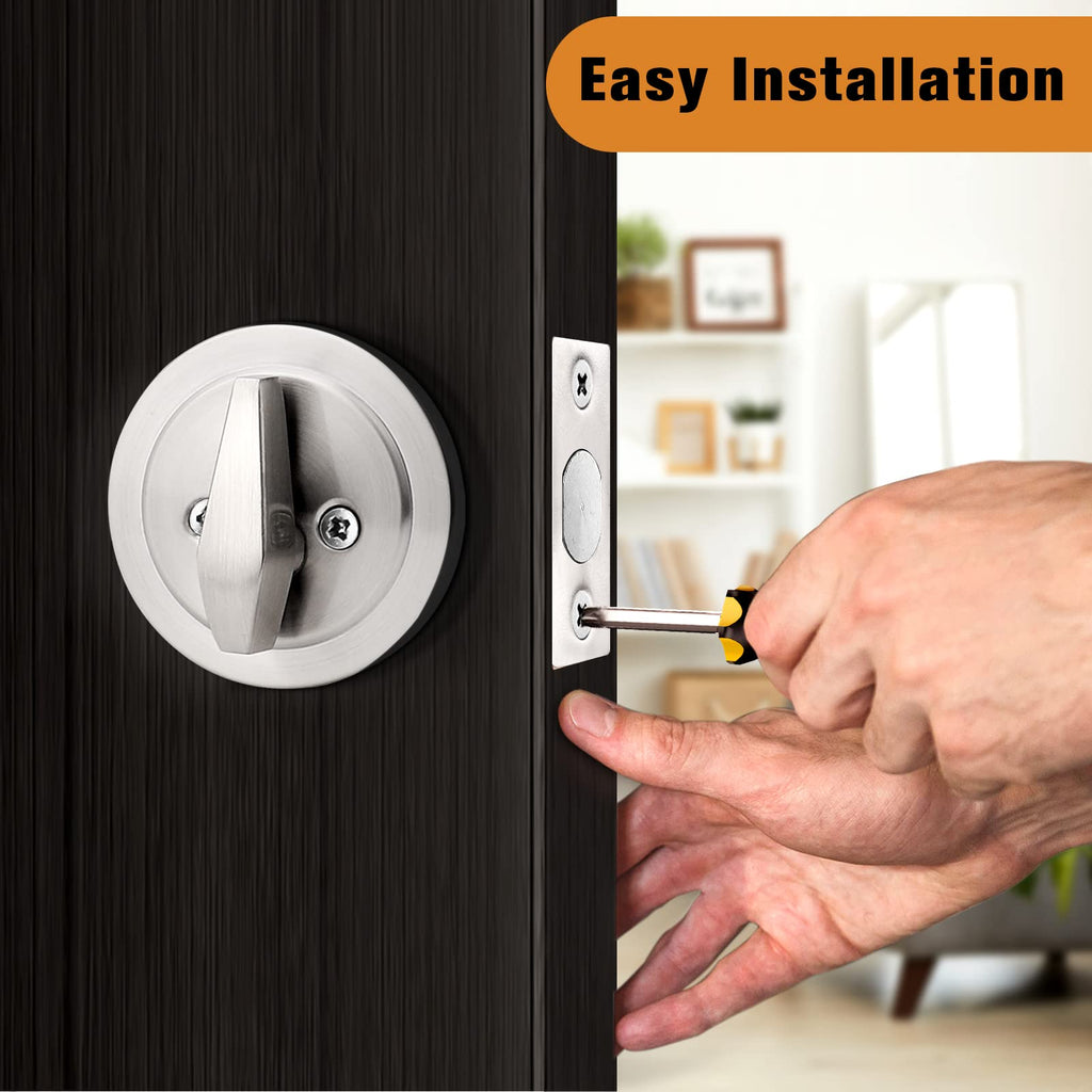 4 Pack Brushed Nickel Single Cylinder Deadbolts X38032