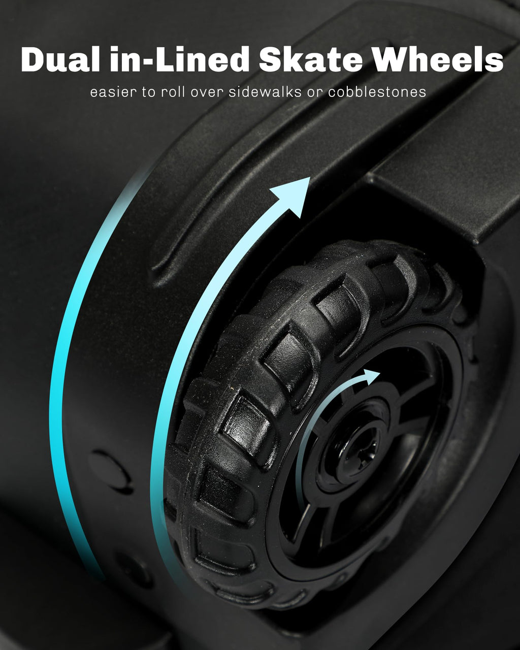 Rolling Backpack with Wheels 43L Jet Black I543
