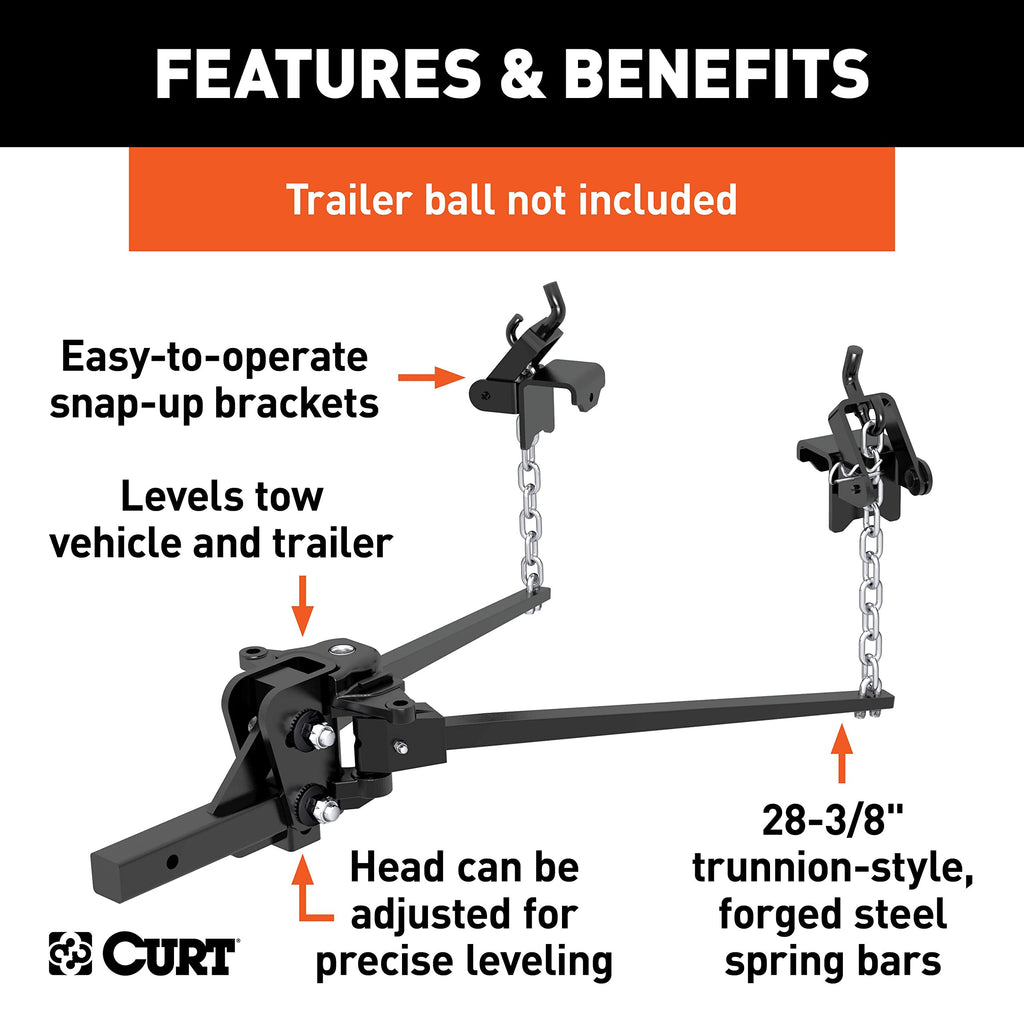 Weight Distribution Hitch, 15,000 lbs., 2-Inch Shank M22590