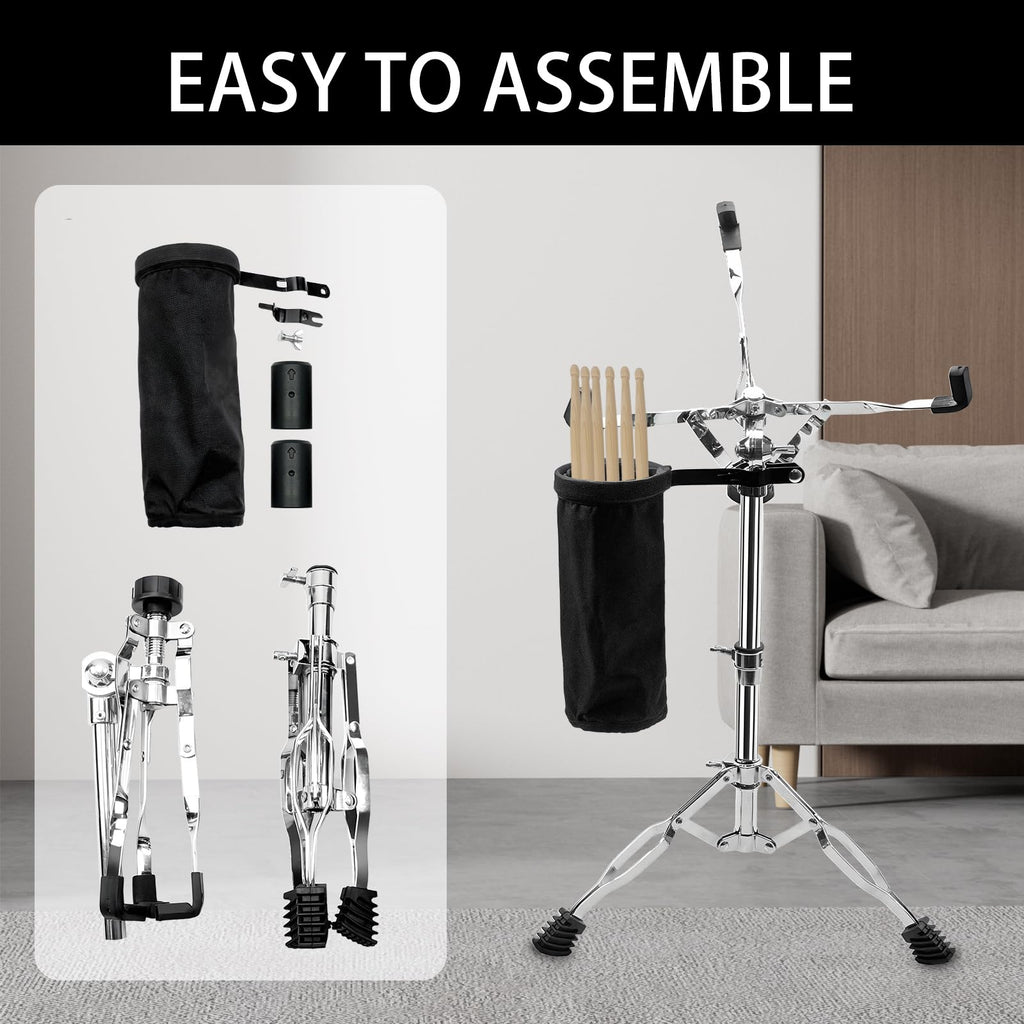 Adjustable Snare Drum Stand with Sticks Holder S95829