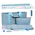American Mahjong Set with Blue Carrying Bag, 160 Acrylic Tiles, 4 Rack/Pushers P5734