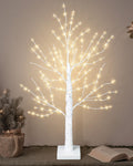 24 Inch Artificial Lighted Birch Tree with 144 LED Lights B5097