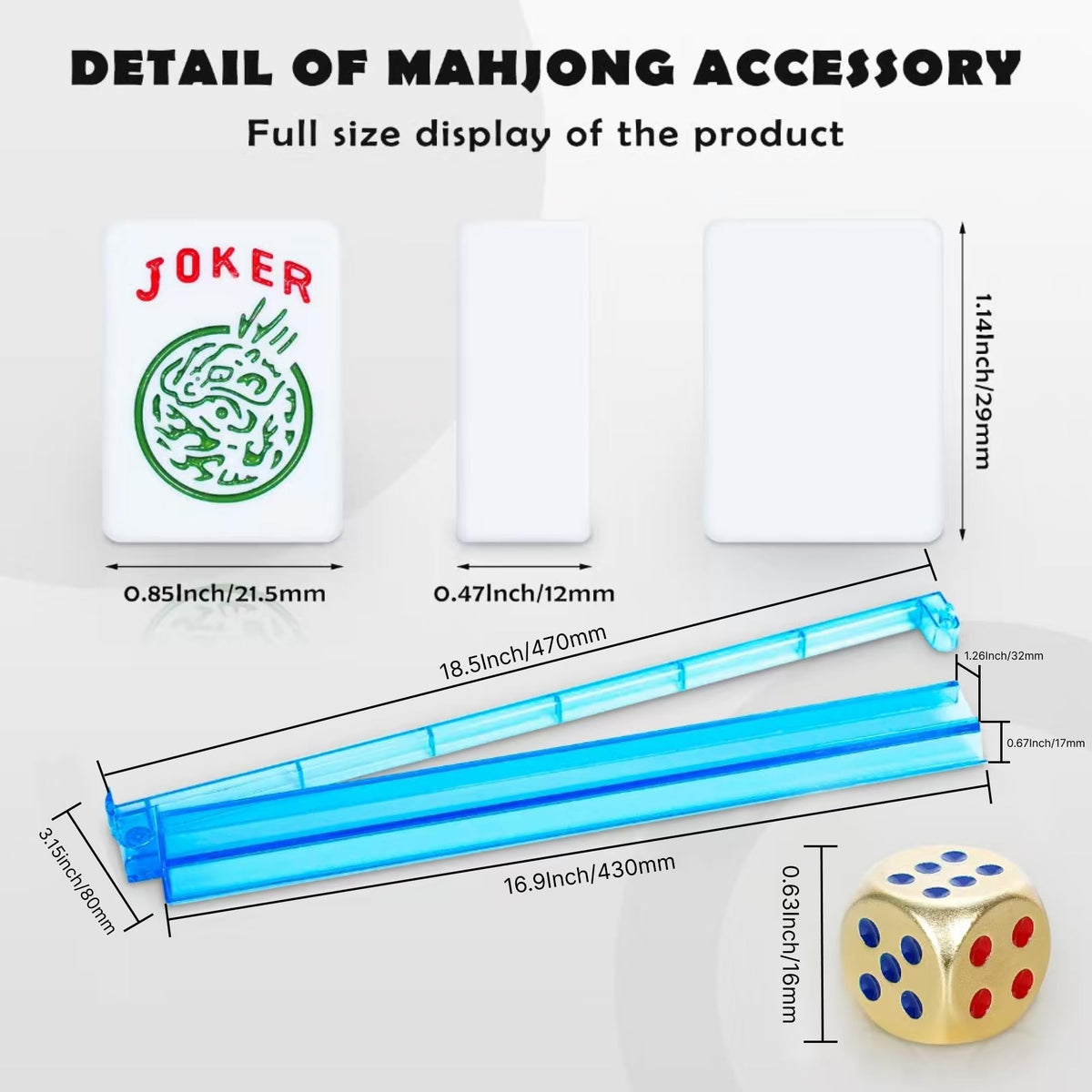 American Mahjong Game Set with 166 Tiles L4941