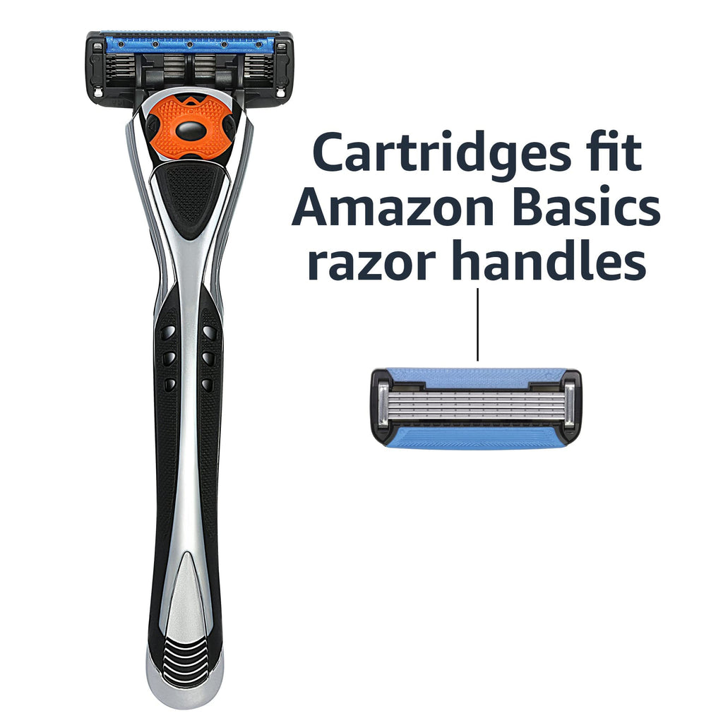 5-Blade Men's Razor with 16 Cartridges, Black Z296414