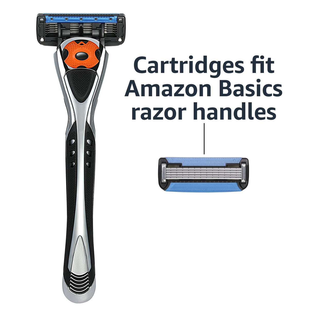5-Blade Men's Razor with 16 Cartridges, Black Z296414