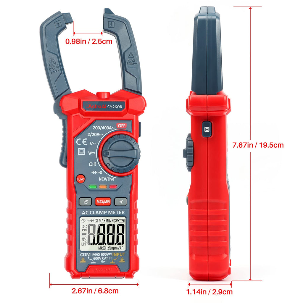 Digital Clamp Meter Multimeter 2000 Counts Auto-ranging D841