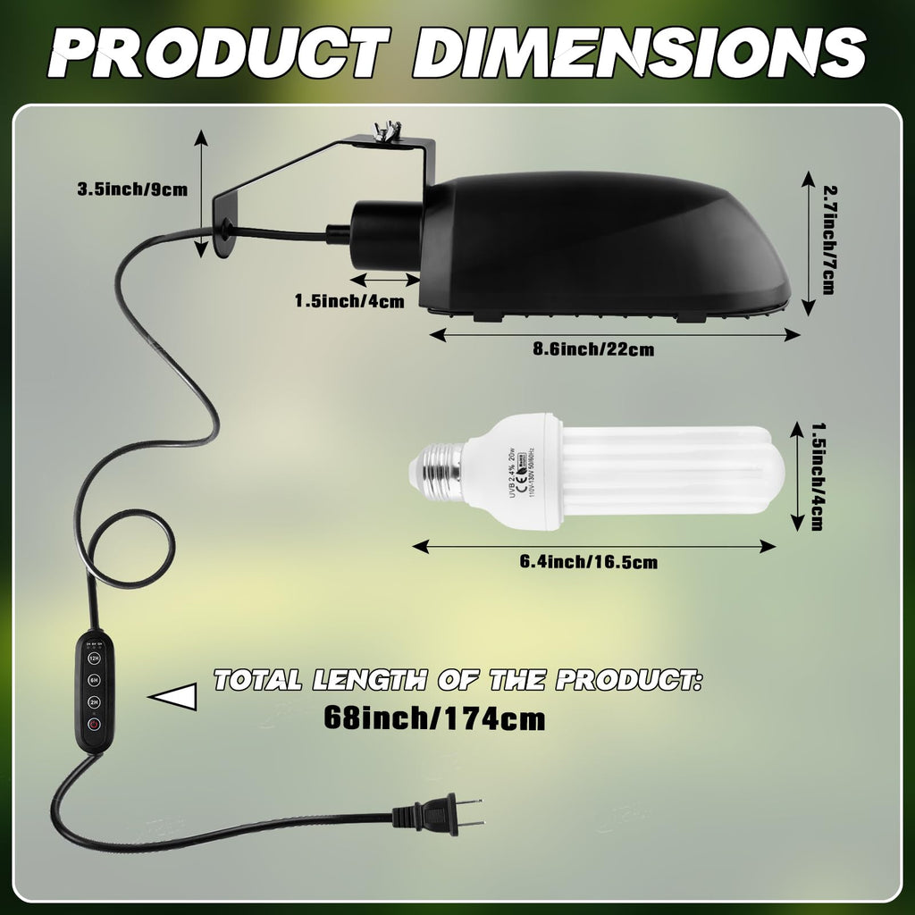 Bird Cage Light Fixture Combo Kit with Adjustable Timer Q277
