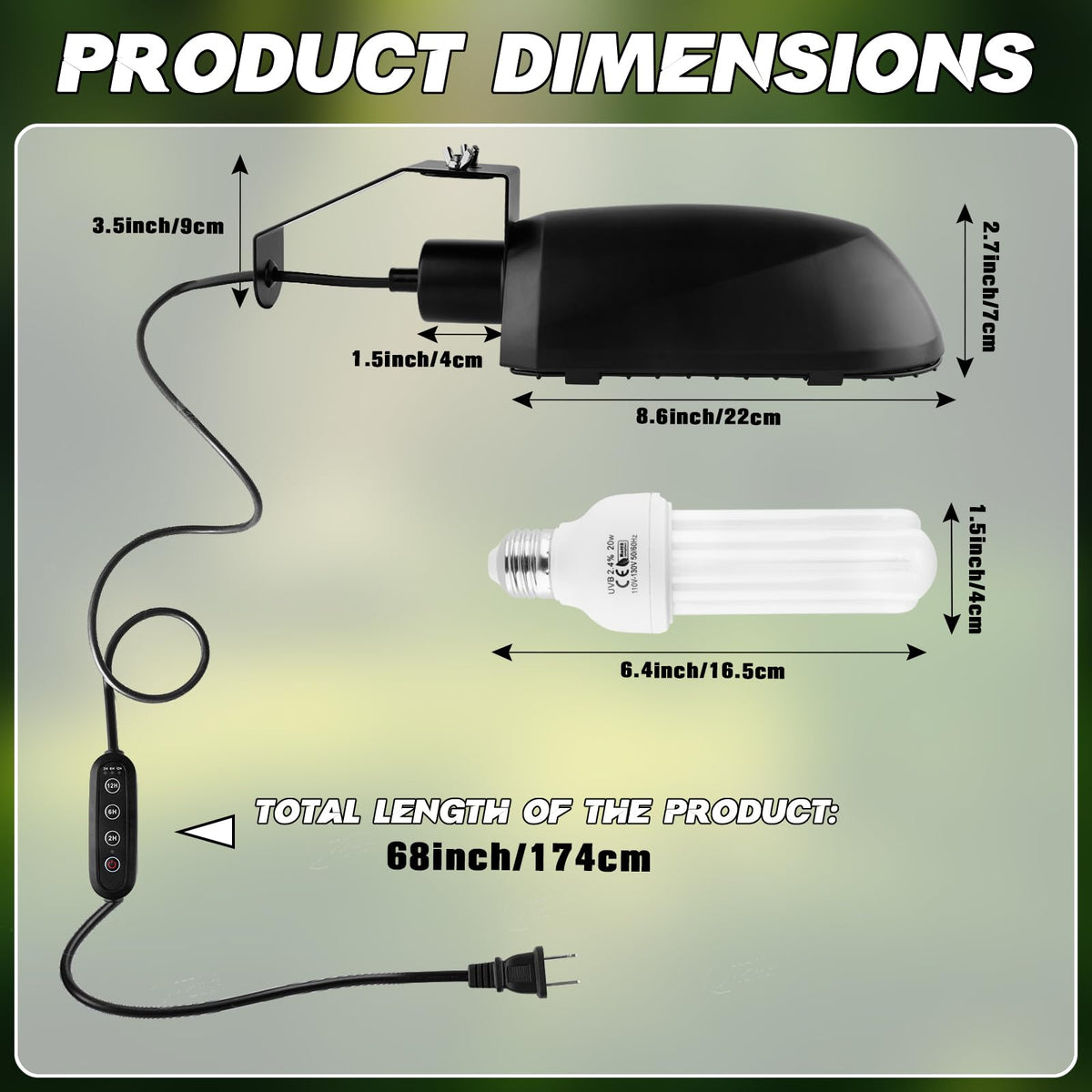 Bird Cage Light Fixture Combo Kit with Adjustable Timer Q277