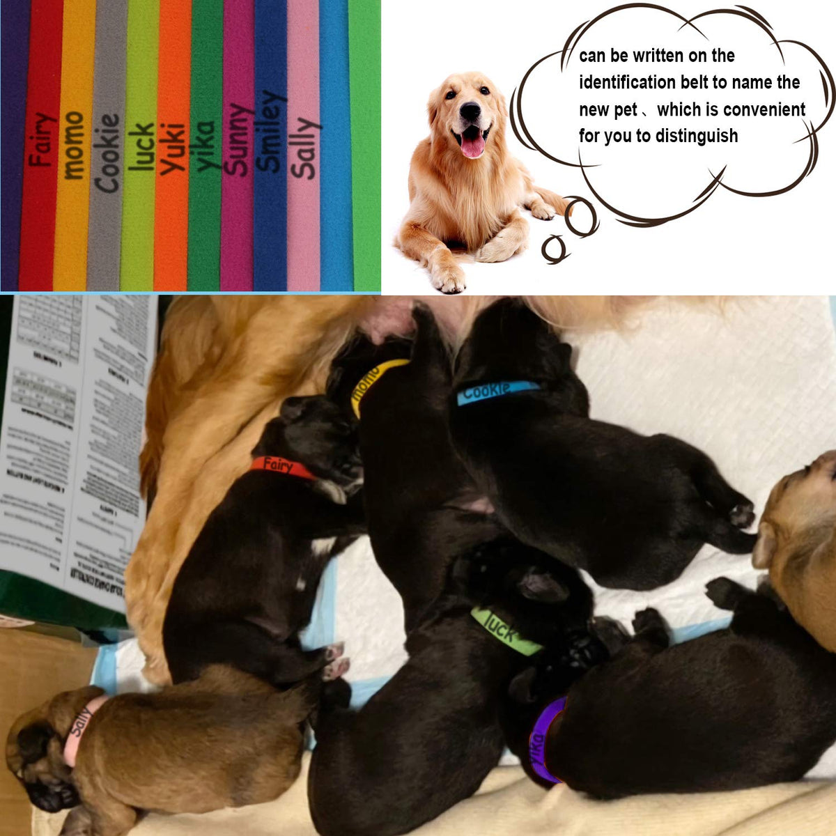 15 Pcs Soft Newborn Pet ID Bands U67279