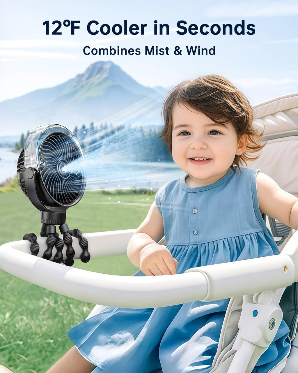 Portable Misting Stroller Fan C845
