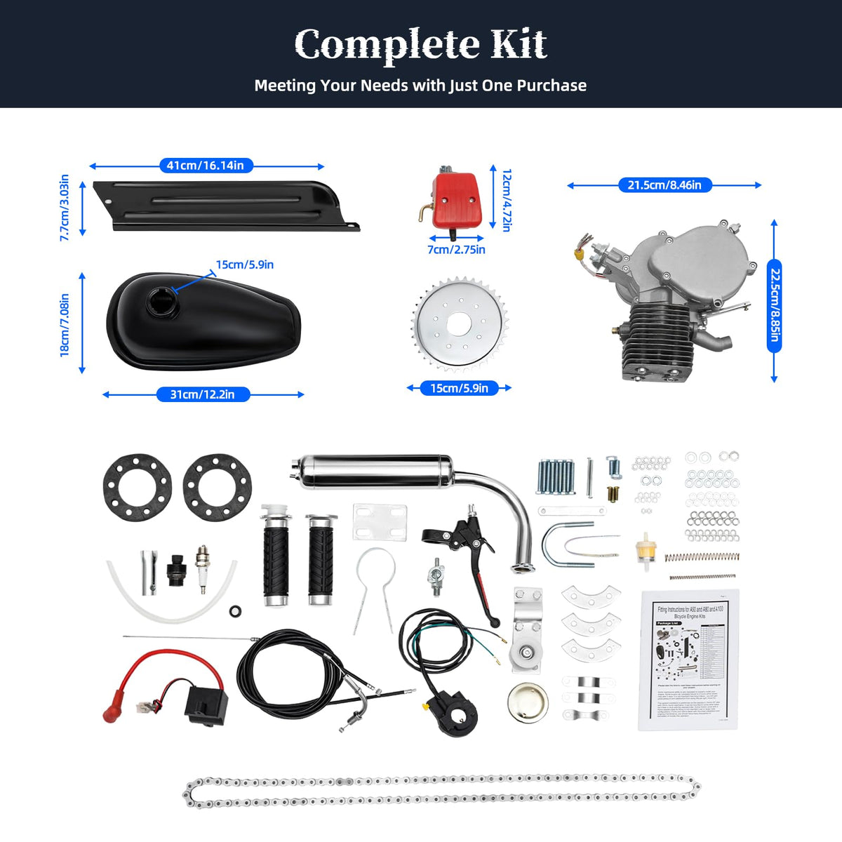 100cc 2 Stroke Bicycle Engine Kit T510867