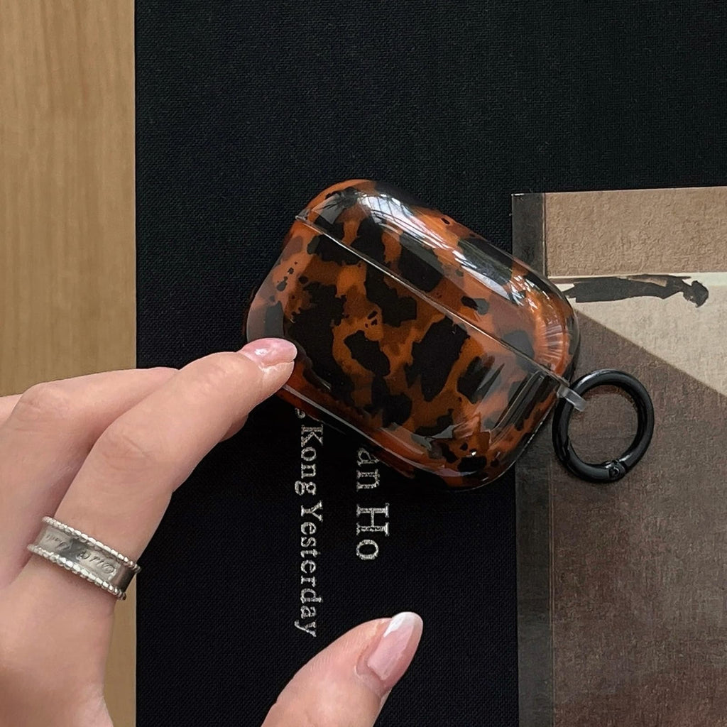 Leopard Cheetah Print AirPods 3rd Generation Case with Keychain I358
