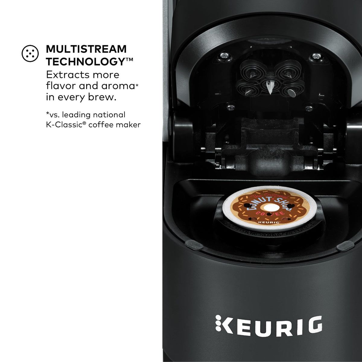 Single Serve K-Cup Pod Coffee Maker, 4 Brew Sizes, Black K499017