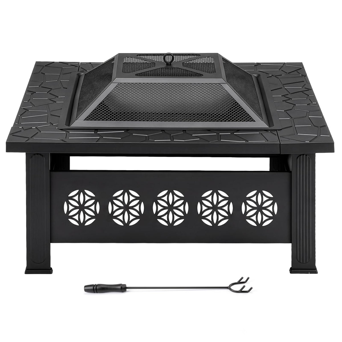 32 Inch Metal Outdoor Fire Pit A59690