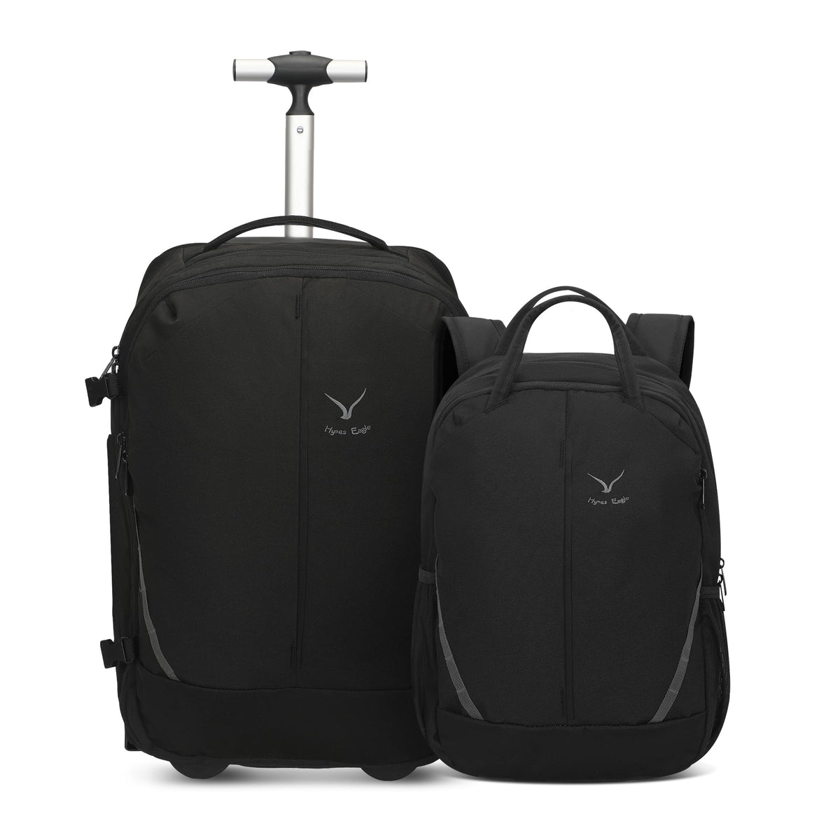 Rolling Backpack with Wheels 43L Jet Black I543