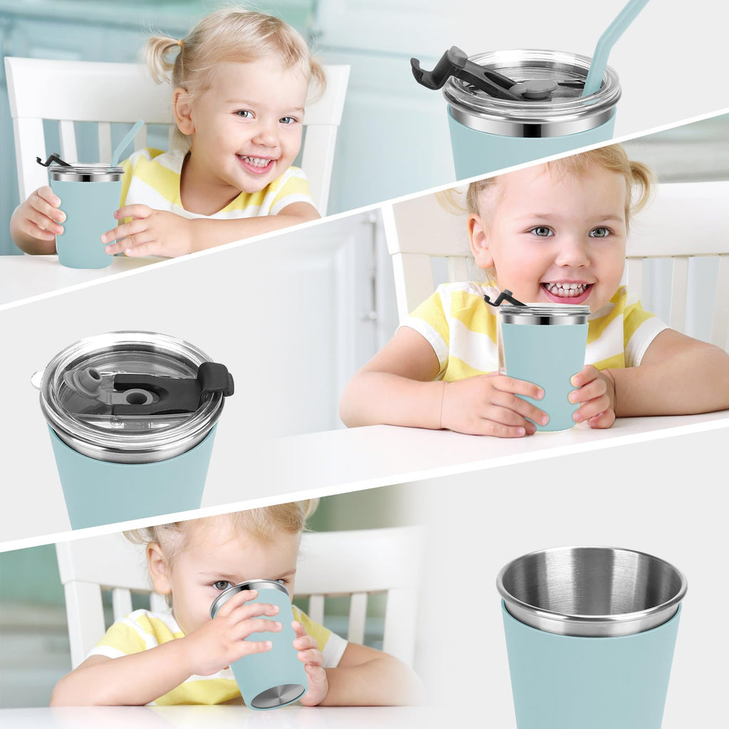Stainless Steel Kids Cups with Lids, 12oz Spill Proof, 2 Pack H536157